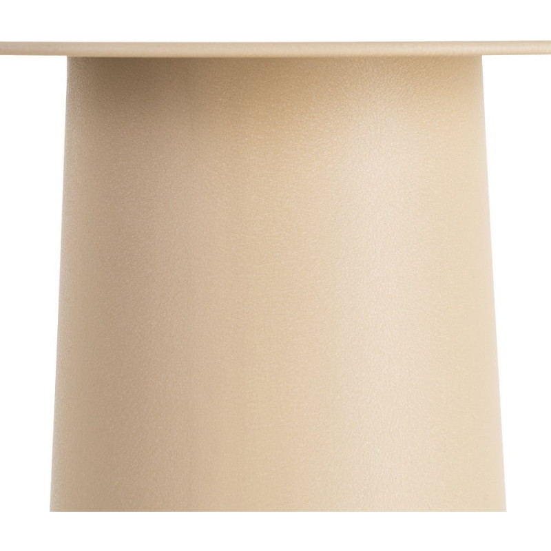 Table d'appoint moderne chic Ronde 58 cm Métal Beige Alba 