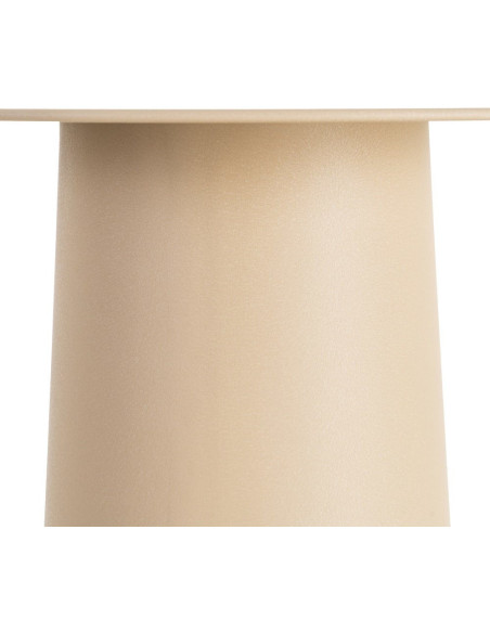 Table d'appoint moderne chic Ronde 58 cm Métal Beige Alba 