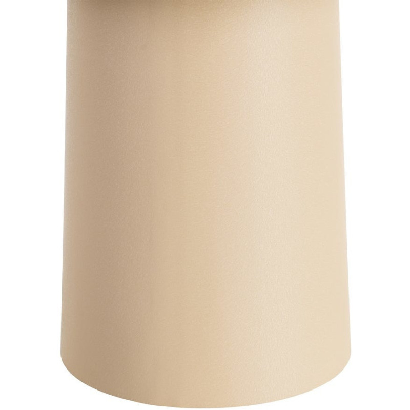 Table d'appoint moderne chic Ronde 58 cm Métal Beige Alba 