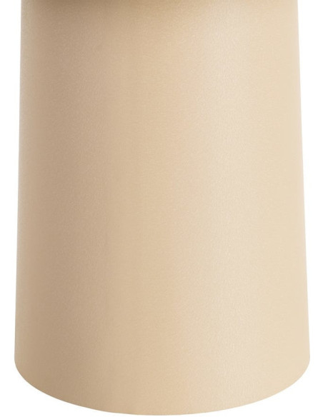 Table d'appoint moderne chic Ronde 58 cm Métal Beige Alba 
