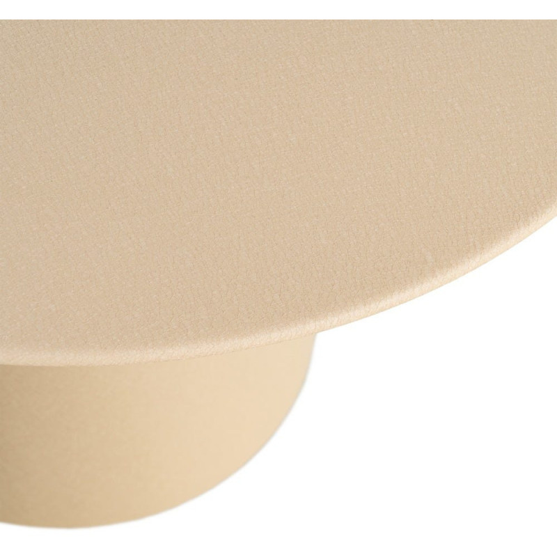 Table d'appoint moderne chic Ronde 58 cm Métal Beige Alba 