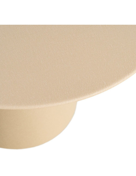 Table d'appoint moderne chic Ronde 58 cm Métal Beige Alba 
