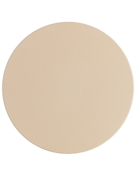 Table d'appoint moderne chic Ronde 58 cm Métal Beige Alba 