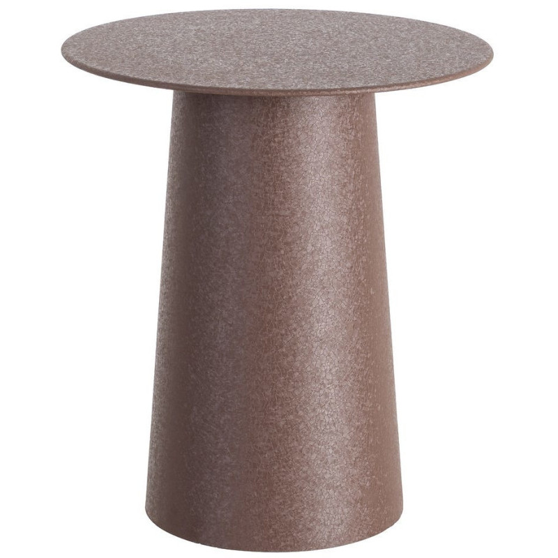 Table d'appoint moderne chic Ronde 45 cm Métal Marron Nido 