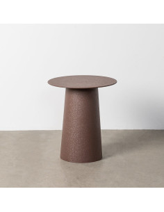 Table d'appoint moderne chic Ronde 45 cm Métal Marron Nido 