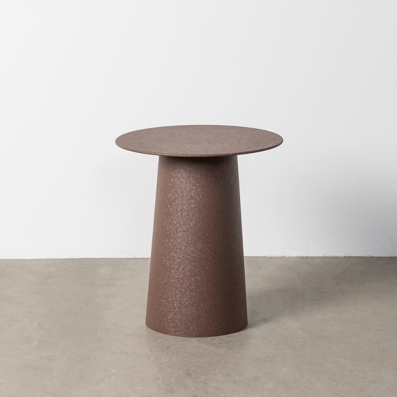 Table d'appoint moderne chic Ronde 45 cm Métal Marron Nido 