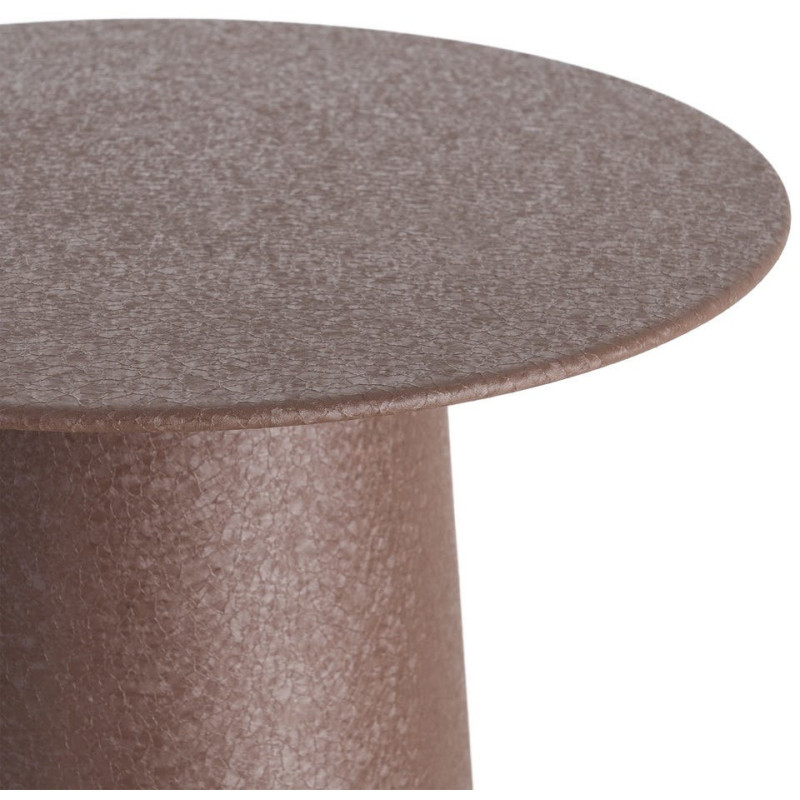 Table d'appoint moderne chic Ronde 45 cm Métal Marron Nido 