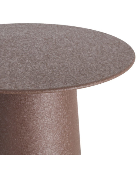 Table d'appoint moderne chic Ronde 45 cm Métal Marron Nido 