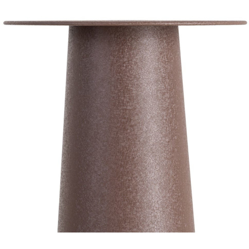 Table d'appoint moderne chic Ronde 45 cm Métal Marron Nido 