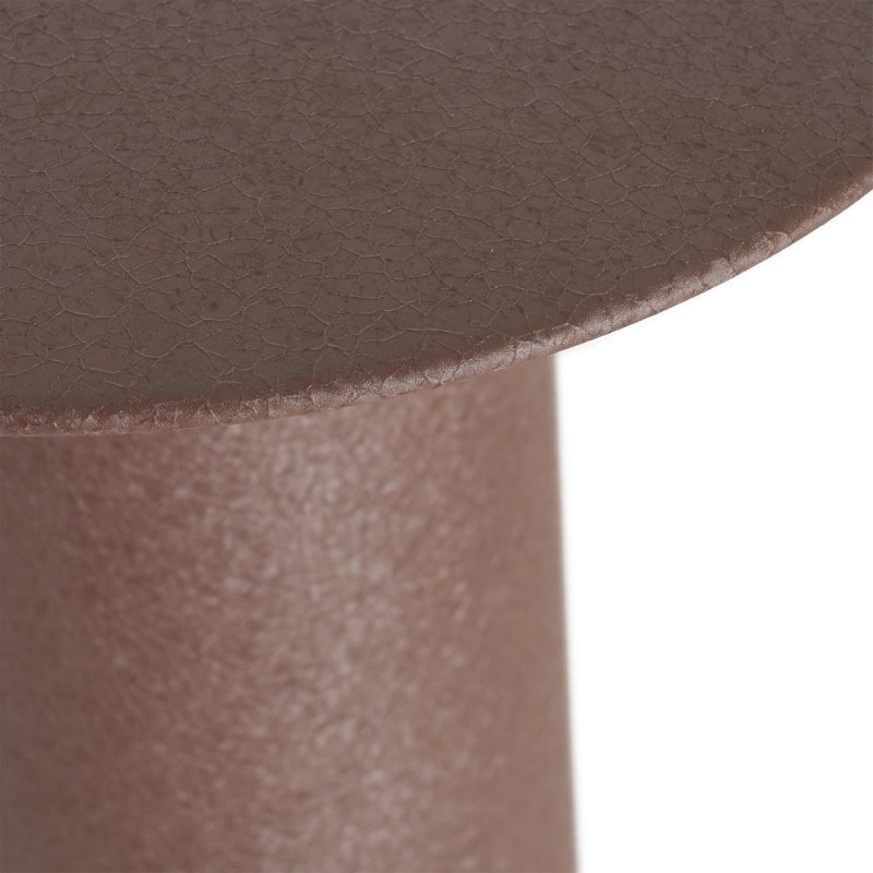 Table d'appoint moderne chic Ronde 45 cm Métal Marron Nido 