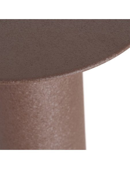 Table d'appoint moderne chic Ronde 45 cm Métal Marron Nido 