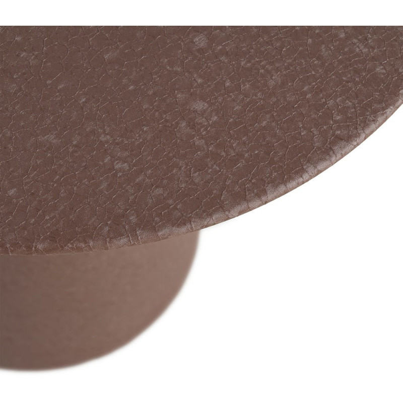 Table d'appoint moderne chic Ronde 45 cm Métal Marron Nido 