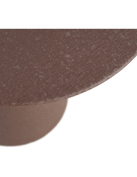 Table d'appoint moderne chic Ronde 45 cm Métal Marron Nido 