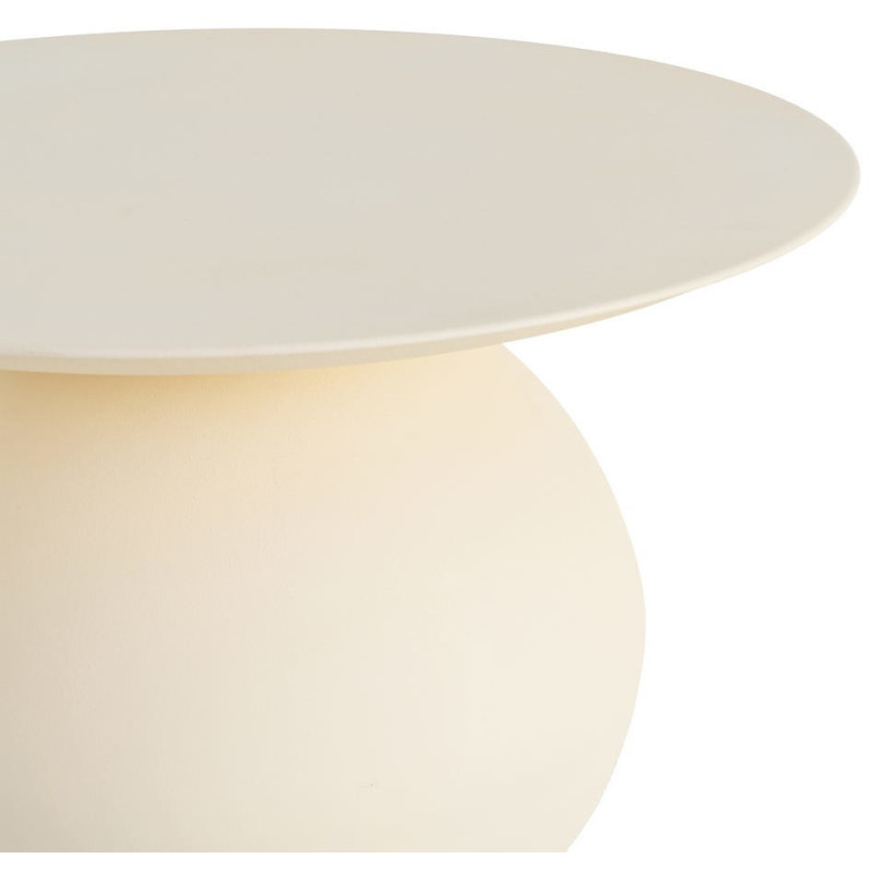 Table basse organique chic Ronde 60 cm Métal Beige Calma 