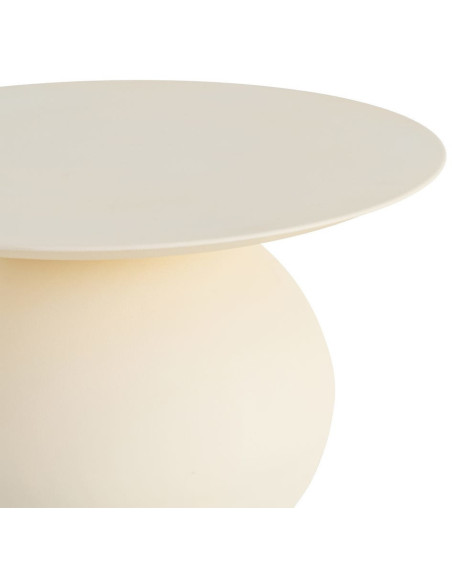 Table basse organique chic Ronde 60 cm Métal Beige Calma 