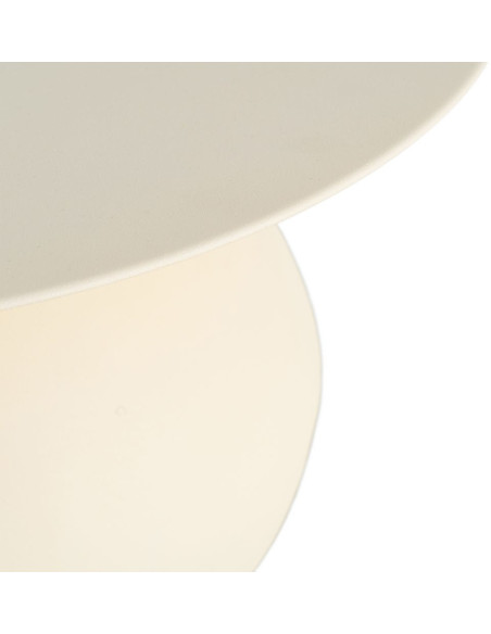 Table basse organique chic Ronde 60 cm Métal Beige Calma 