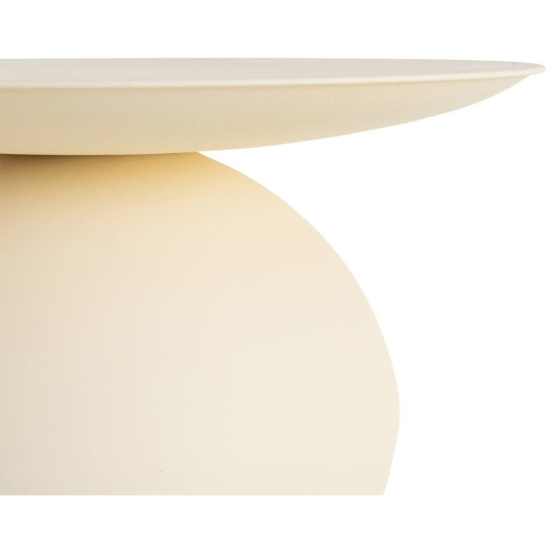 Table basse organique chic Ronde 60 cm Métal Beige Calma 