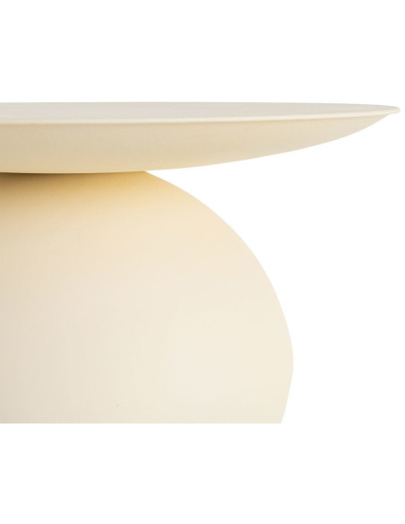 Table basse organique chic Ronde 60 cm Métal Beige Calma 