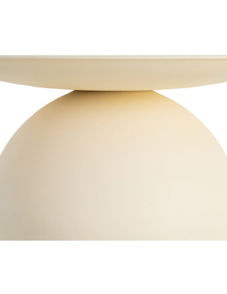 Table basse organique chic Ronde 60 cm Métal Beige Calma 