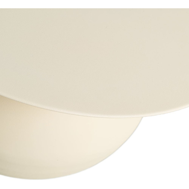 Table basse organique chic Ronde 60 cm Métal Beige Calma 