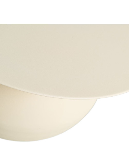 Table basse organique chic Ronde 60 cm Métal Beige Calma 