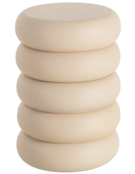 Table d'appoint organique chic Ronde 46 cm Métal Beige Ola 