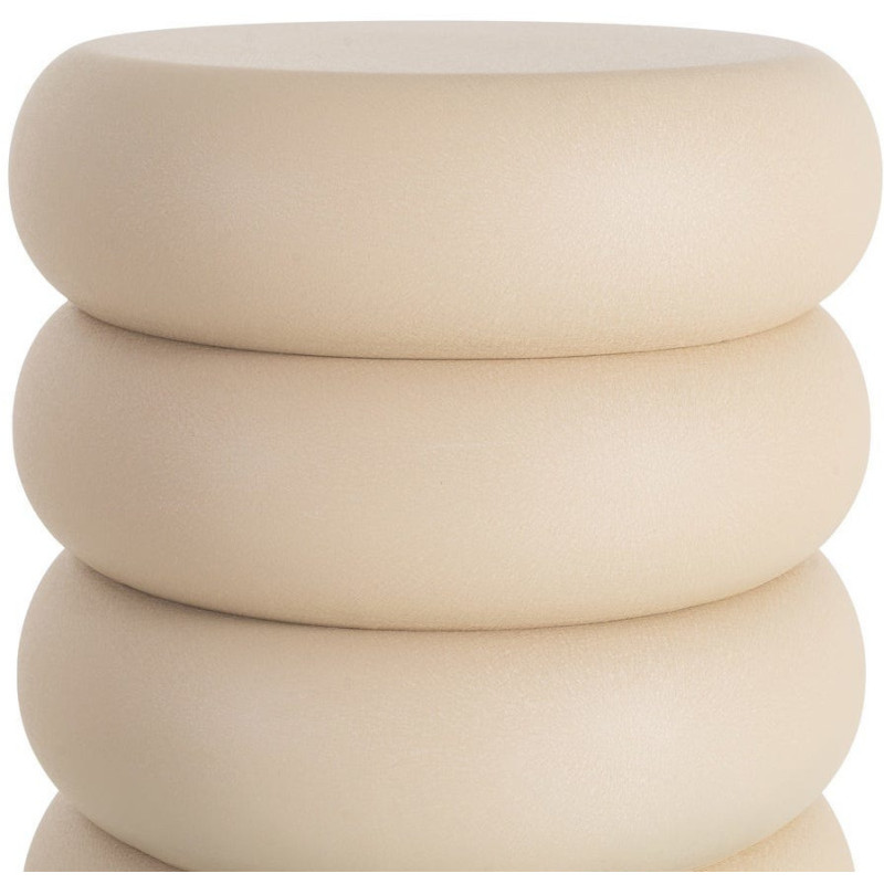 Table d'appoint organique chic Ronde 46 cm Métal Beige Ola 