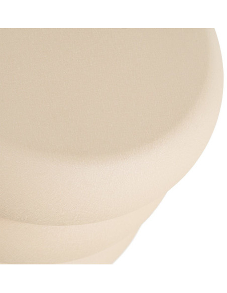 Table d'appoint organique chic Ronde 46 cm Métal Beige Ola 