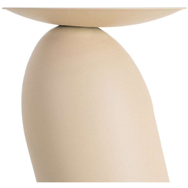 Table d'appoint originale chic Ronde 46 cm Métal Beige Bruma 