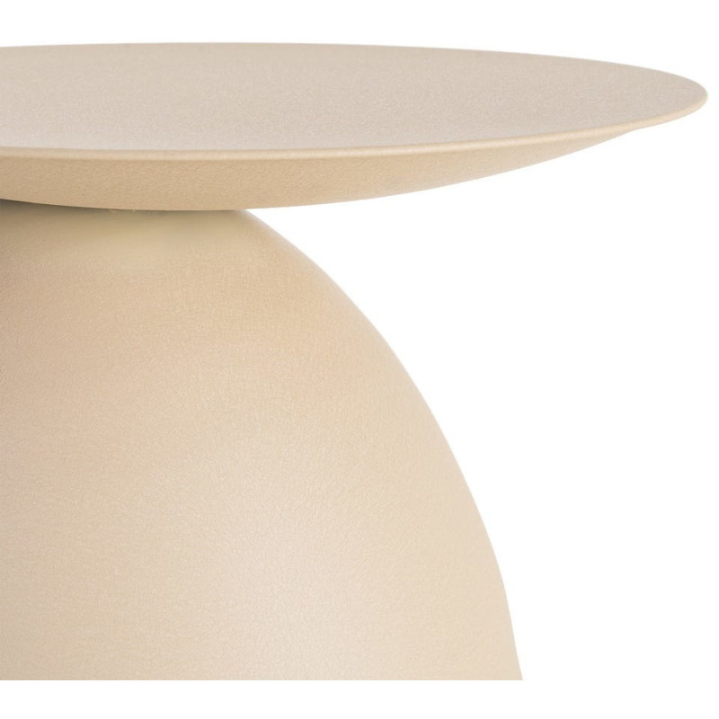 Table d'appoint originale chic Ronde 46 cm Métal Beige Bruma 
