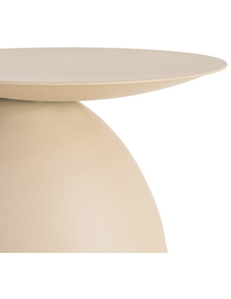 Table d'appoint originale chic Ronde 46 cm Métal Beige Bruma 
