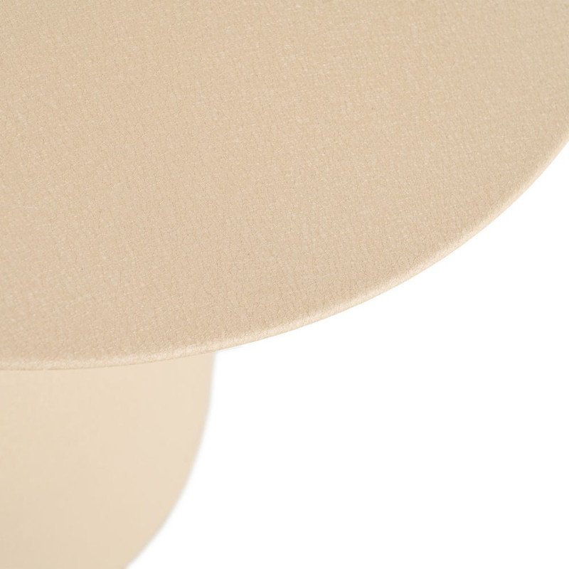 Table d'appoint originale chic Ronde 46 cm Métal Beige Bruma 