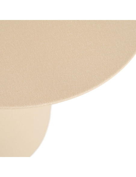 Table d'appoint originale chic Ronde 46 cm Métal Beige Bruma 