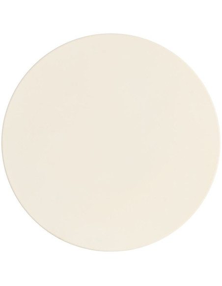 Table d'appoint organique moderne Ronde 46 cm Métal Blanc cassé Senda 