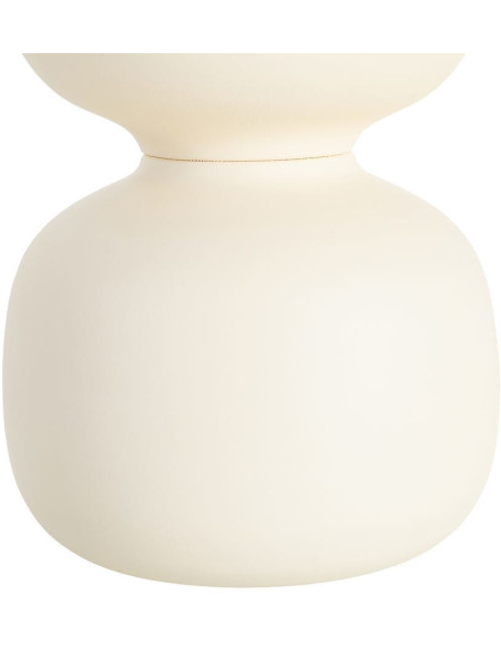 Table d'appoint moderne chic Ronde 38 cm Métal Blanc cassé Marfil 