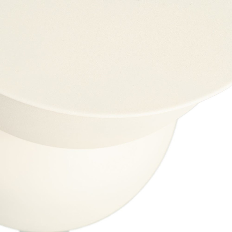 Table d'appoint moderne chic Ronde 38 cm Métal Blanc cassé Marfil 