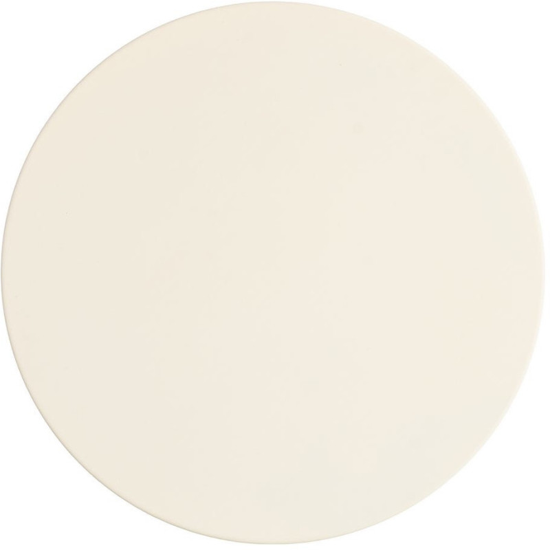 Table d'appoint moderne chic Ronde 38 cm Métal Blanc cassé Marfil 