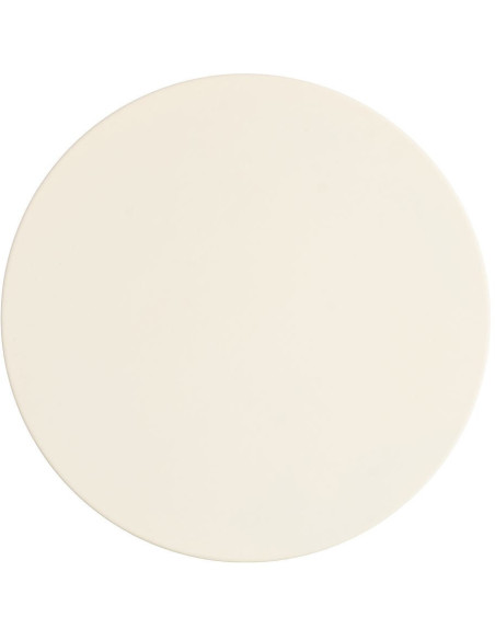 Table d'appoint moderne chic Ronde 38 cm Métal Blanc cassé Marfil 