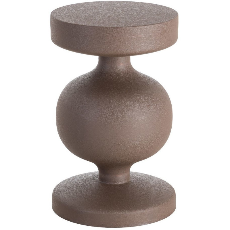 Table d'appoint design moderne Ronde 33 cm Métal Marron Bronce 