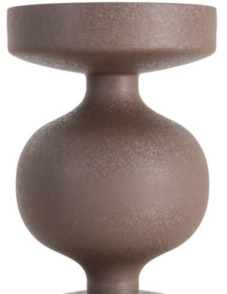 Table d'appoint design moderne Ronde 33 cm Métal Marron Bronce 