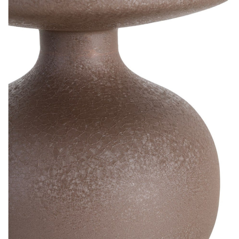 Table d'appoint design moderne Ronde 33 cm Métal Marron Bronce 
