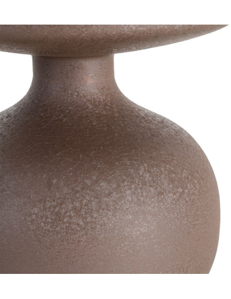 Table d'appoint design moderne Ronde 33 cm Métal Marron Bronce 