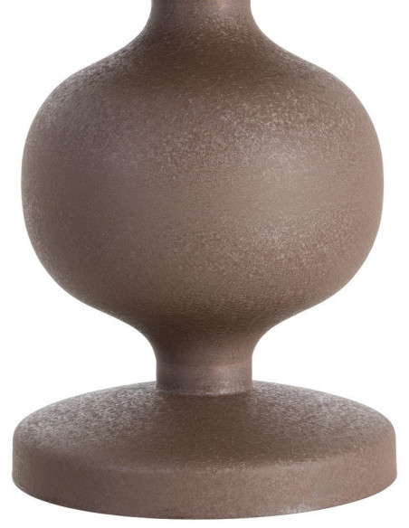 Table d'appoint design moderne Ronde 33 cm Métal Marron Bronce 