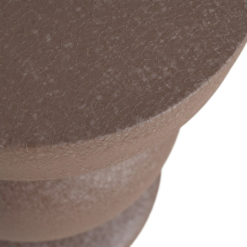 Table d'appoint design moderne Ronde 33 cm Métal Marron Bronce 