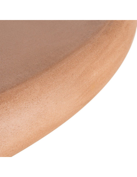 Table à manger moderne wabi-sabi Ronde 4 personnes 120 cm Bois MDF Terracotta Micro-ciment Teja 