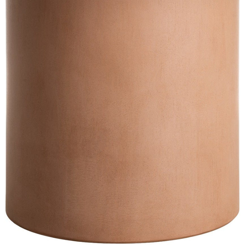 Table à manger moderne wabi-sabi Ronde 4 personnes 120 cm Bois MDF Terracotta Micro-ciment Teja 