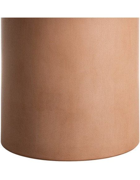 Table à manger moderne wabi-sabi Ronde 4 personnes 120 cm Bois MDF Terracotta Micro-ciment Teja 