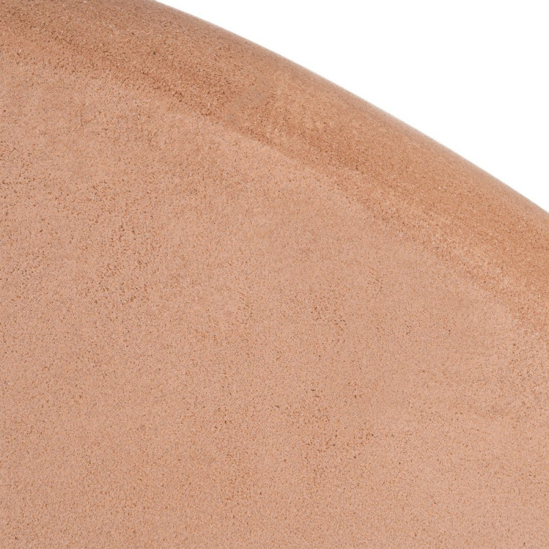 Table à manger moderne wabi-sabi Ronde 4 personnes 120 cm Bois MDF Terracotta Micro-ciment Teja 