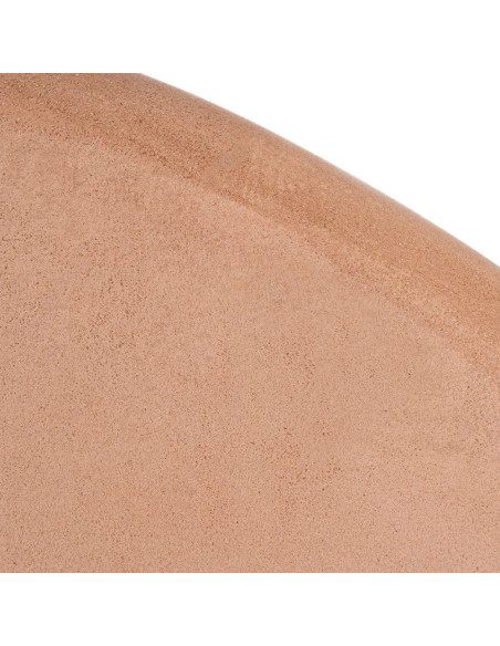 Table à manger moderne wabi-sabi Ronde 4 personnes 120 cm Bois MDF Terracotta Micro-ciment Teja 