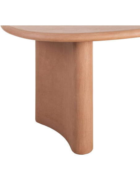 Grande Table à manger moderne wabi-sabi Ovale 6 personnes 180 cm Bois MDF Terracotta Micro-ciment Teja 